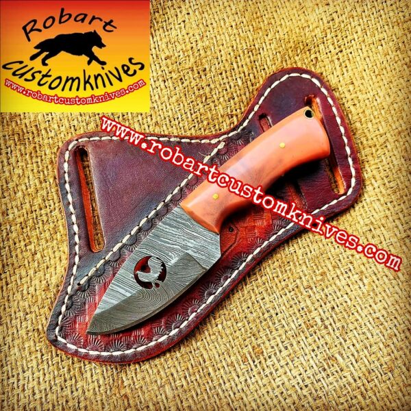 Custom Handmade Damascus Steel Skinner Knife