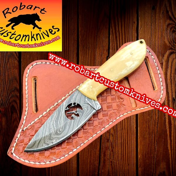 Custom Handmade Damascus Steel Skinner Knife