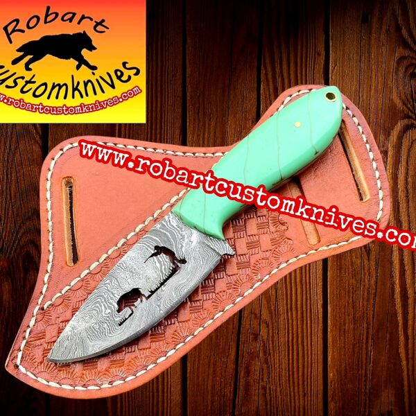 Custom Handmade Damascus Steel Skinner Knife