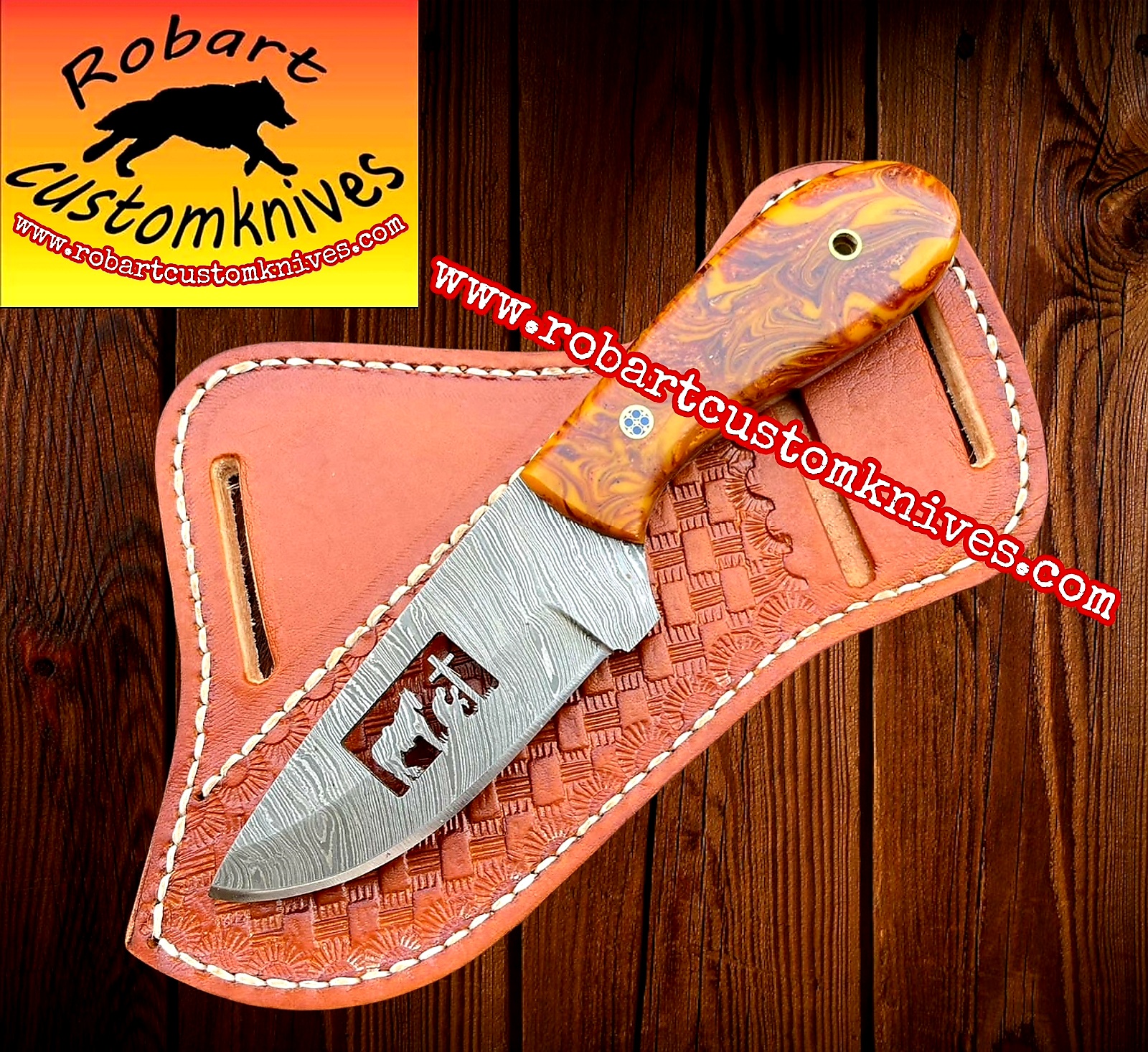 Picsart_21-12-31_16-43-50-045 Custom Handmade Damascus Steel Cowboy Knife - Image 1