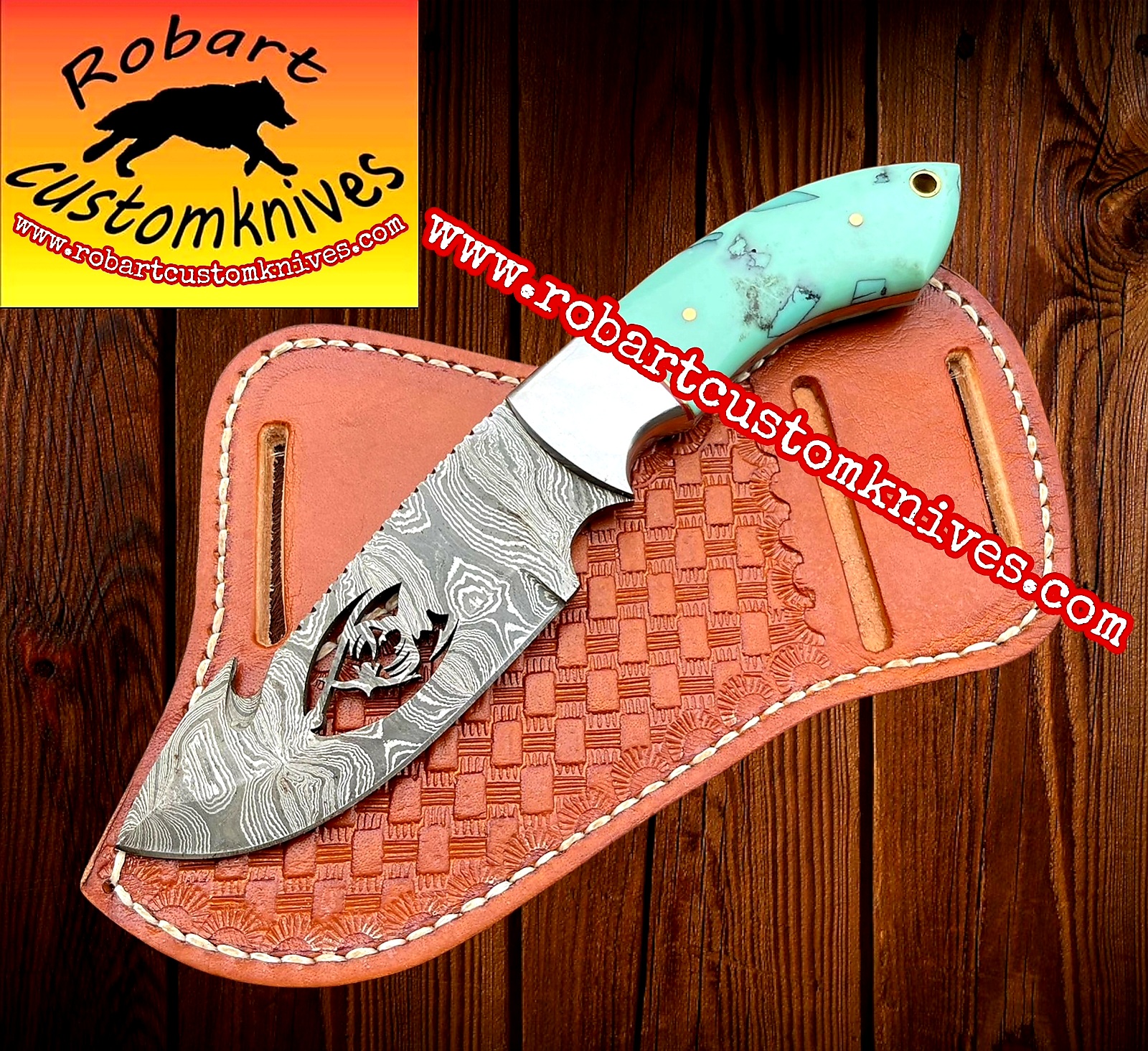 Picsart_22-01-02_02-11-48-330 Custom Handmade Damascus Steel Gut Hook Skinner Knife - Image 1