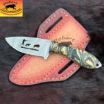 Custom made handmade Damascus steel cowboy and skinner knife - Image 2