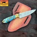 Custom made handmade Damascus steel cowboy knives - Image 3