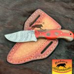 Custom made handmade Damascus steel cowboy and skinner knife - Image 2