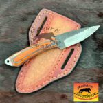 Custom made handmade Damascus steel cowboy and skinner knife - Image 2